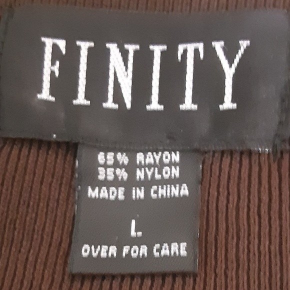 NWT Finity Faux Pearl Scoop Neck Knit Top Brown L Preppy Elegant Classic Chic - Picture 4 of 5